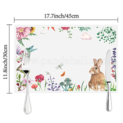 Rechteck mit Tiermuster Baumwoll-Leinen-Tischset&nbsp;AJEW-WH0196-006