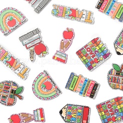 16 шт. 8 стиля подвески из непрозрачного акрила с принтом ко Дню учителя&nbsp;FIND-FS0003-84