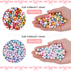 1 Beutel mit 2 kleinen Bastelschaumstoffkugeln in 7~10 Farben&nbsp;KY-SP0001-82