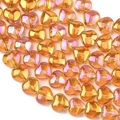 Гальванизированная нить из прозрачных стеклянных бусин&nbsp;EGLA-A045-01-AB01