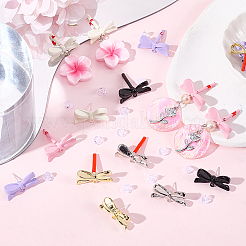 24 шт. 6-цветная фурнитура для сережек-гвоздиков из сплава&nbsp;FIND-SC0016-80