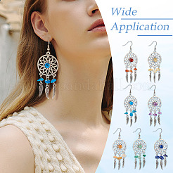 Латунь болтающиеся серьги EJEW-TAC00015