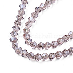 Chapelets de perles en verre transparent électrolytique&nbsp;LS-EGLA-Q026-016F