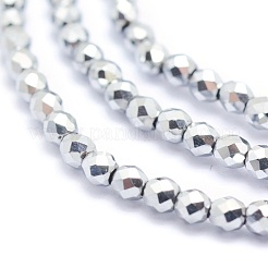 Гальванизировать немагнитных синтетический гематит бисер пряди&nbsp;G-L487-A-10