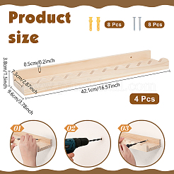 4 mensola galleggiante in legno&nbsp;ODIS-WH0099-289A
