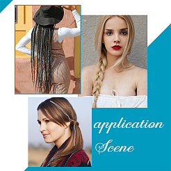 6 pièce 6 styles pinces à cheveux à pompon punk en acier inoxydable fermoirs à chaîne pour extension de cheveux&nbsp;MRMJ-NB0001-18