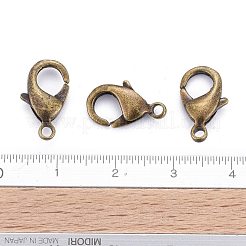 アンティークブロンズ真鍮カニカン  オウムトリガークラスプ  ニッケルフリー  15x8x3mm  穴：2mm&nbsp;X-KK-903-AB-NF