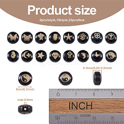 32шт 16 стиля ручной работы бусины лэмпворк&nbsp;LAMP-CD0001-18