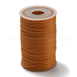 Вощеный шнур полиэстера, 6-слойные, оранжевые, 0.55 мм, около 38.27 ярда (35 м) / рулон