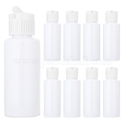 PET Plastic Flip Top Pour Spout Bottles, for Essential Oils, Perfumes, Lotions, White, 3.2x9.65cm, Capacity: 50ml(1.69fl. oz)