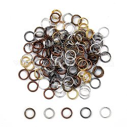 Anelli di ferro spezzati, anelli di salto a doppio anello, colore misto, 6x1.3mm, circa  4.7mm diametro interno, circa 8184pcs/744g