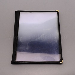 Protecteur de livre de menu en plastique a4, 8 pages, rectangle avec simili cuir, clair, 315x240x20mm