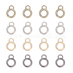 Cierres de llave de aleación pandahall elite, anillos de puerta de primavera, color mezclado, 38.5x28x4mm, agujero: 11x8 mm, 8 unidades / caja
