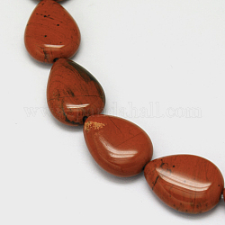 Fili di perle di diaspro rosso a goccia, 18x13x6mm, Foro: 1 mm, circa 23pcs/filo, 15.9 pollice