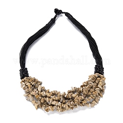 Naturbild Jaspis Nuggets Perlen Lätzchen Halsketten für Mädchen Frauen, mit Nylon-Seil, 18.90~19.69 Zoll (48~50 cm)
