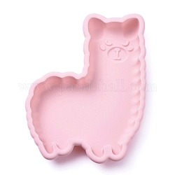 Moldes de silicona de grado alimenticio de alpaca, moldes para pasteles, para hornear diy de pastel de gasa, rosa, 207x155x28mm