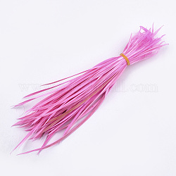 Accessori costume in piuma d'oca, tinto, perla rosa, 150~265x3~4 mm, su 100 pz / pacco