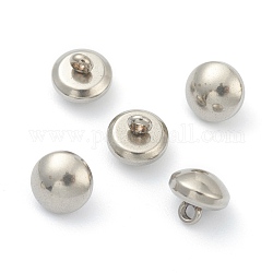 201 кнопки из нержавеющей стали, круглые, цвет нержавеющей стали, 5.5x6 мм, отверстие : 1.2 мм