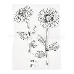 Sellos transparentes de silicona, para hacer tarjetas decoración diy scrapbooking, patrón de flores, 19x14x0.3 cm