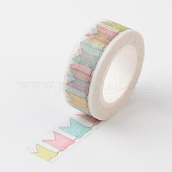 Flecha diy patrón bloc de notas, cintas de papel decorativas, Cintas adhesivas, colorido, 15mm, aproximamente 10 m / rollo