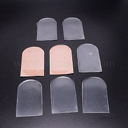 Set de plantillas adhesivas de silicona para realzar, forma de U con cuero de pu, color mezclado, 110x65x3.6mm, 8 PC / sistema