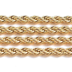 3.28 Fuß handgefertigte Ionenplattierung (ip) 304 Edelstahlseilketten, ungeschweißte, golden, 3 mm