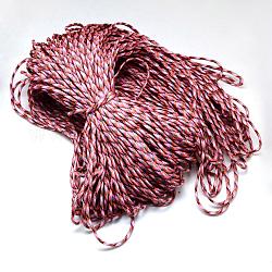 7 núcleo interior cuerdas de poliéster y spandex, para hacer pulseras de cuerda, rosa perla, 4mm, alrededor de 109.36 yarda (100 m) / paquete, 420~500g / bundle