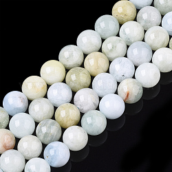 Chapelets de perles en morganite naturelle, ronde, 8mm, Trou: 1mm, Environ 49 pcs/chapelet, 15.16 pouce (38.5 cm)