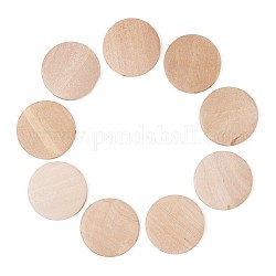 Незаконченные деревянные бусы, натуральные деревянные бусы, без свинца, плоско-круглые, мокасин, 25x5 мм