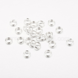 Iron Split Rings, Double Loops Jump Rings, Cadmium Free & Lead Free, Silver Color Plated, 5x1.4mm, about 4.3mm inner diameter, about 13000pcs/1000g