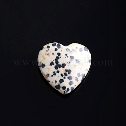 Натуральная далматинская яшма сердце любви камень, карманный пальмовый камень для балансировки рейки, украшения для домашнего экрана, 20x20 мм