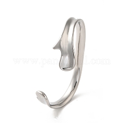 316 Stainless Steel Cuff Bangles, Hands Hug, Stainless Steel Color, Inner Diameter: 3x1-7/8 inch(7.5x4.7cm) 