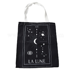 Bolsas de lona, bolsas de lona de polialgodón reutilizables, para comprar, artesanías, regalos, estrella, luna, 59 cm