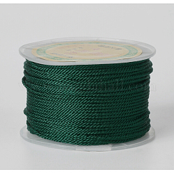 Corde in poliestere rotonde, corde di milano / corde intrecciate, verde acqua, 1.5~2mm, 50 yard / roll (150 piedi / roll)