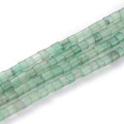 Естественный зеленый авантюрин бисер нитей, колонка, 2x2 мм, отверстие : 0.8 мм, около 154~160 шт / нитка, 15.16~15.75 дюйм (38.5~40 см)