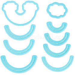 SUNNYCLUE 9Pcs Clay Cutters Set Rainbow Cloud Cutter Polymer Clay Cutting Tools Cake Decorating Sugarcraft Blue Cutter Molds Clay Plastic Clay Cutters for Polymer Clay Jewelry Making Women DIY Craft