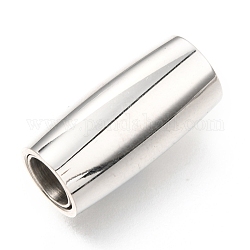 304 cierres magnéticos de acero inoxidable con extremos para pegar, columna, color acero inoxidable, 18x9mm, agujero: 5 mm