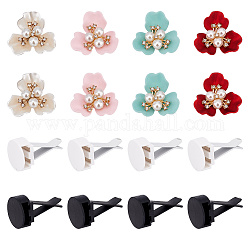 AHANDMAKER 8 Sets Car Air Conditioner Clip Flower Air Vent Clip Air Conditioner Outlet Charms Cute Flower Car Interior Decorations Car Accessories