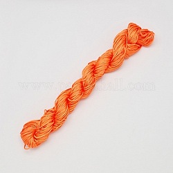 22M Nylon Jewelry Thread, Nylon Cord for Bracelets Making, Orange Red, 1mm