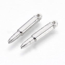 201 Stainless Steel Pendants,  Knife, Stainless Steel Color, 23x3.5x3mm, Hole: 1.5mm