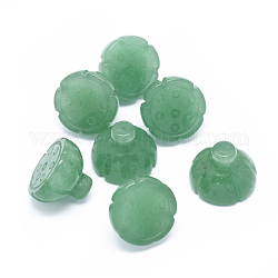 Perle avventurina verde naturale, baccello di loto, 16x11~11.5mm, Foro: 1 mm