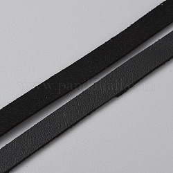 Cordón plano de imitación de cuero de 10 m, para la decoración de almohadas, negro, 8x1.6mm, alrededor de 10.94 yarda (10 m) / rollo