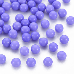 Perles acryliques opaques, sans trou, ronde, bleu ardoise moyen, 4mm, environ 14000 pcs/500 g