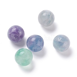 Natürlichen Fluorit Perlen, kein Loch / ungekratzt, für Draht umwickelt Anhänger Herstellung, Runde, 20 mm