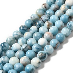 Fili di perline di gemstone naturale, imitazione larimar, tinto, tondo, cielo blu, 8~8.5mm, Foro: 1.2 mm, circa 48pcs/filo, 15.39 pollice (39.1 cm)