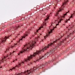 Chapelets de perles en tourmaline naturelle à facettes rondelle, 3x2mm, Trou: 1mm, Environ 187 pcs/chapelet, 15.5 pouce