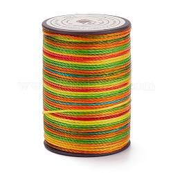 ラウンドワックスポリエステル糸ストリング  マイクロマクラメコード  ツイストコード  革縫い用  カラフル  0.8mm  約54.68ヤード（50m）/ロール