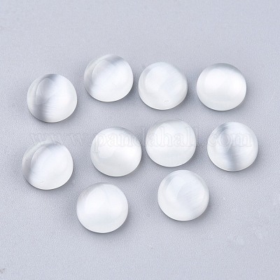 Кабошоны кошачьего глаза GLAA-P039-A06-8mm-1