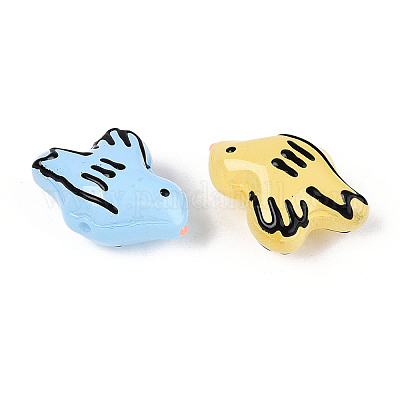 Эмалевые бусины ручной работы в технике лэмпворк LAMP-T023-22M-1