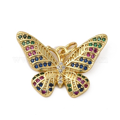 Латунные микро проложить кубического циркония подвески KK-P308-37G-1